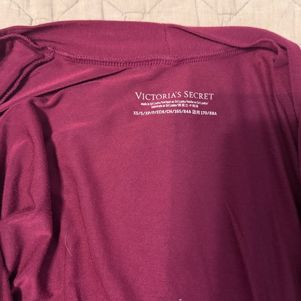 Victoria Secret Maroon Modal Robe - Picture 2 of 2
